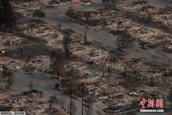 美国北加山火29人遇难 过火面积相当整个纽约市